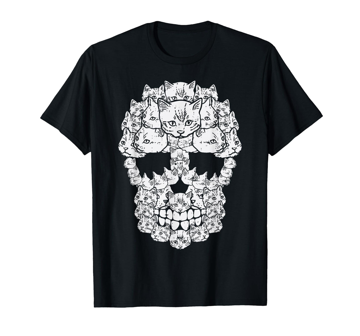 Cat Sugar Skull Dia De Los Muertos Halloween Kitten Lover T-Shirt