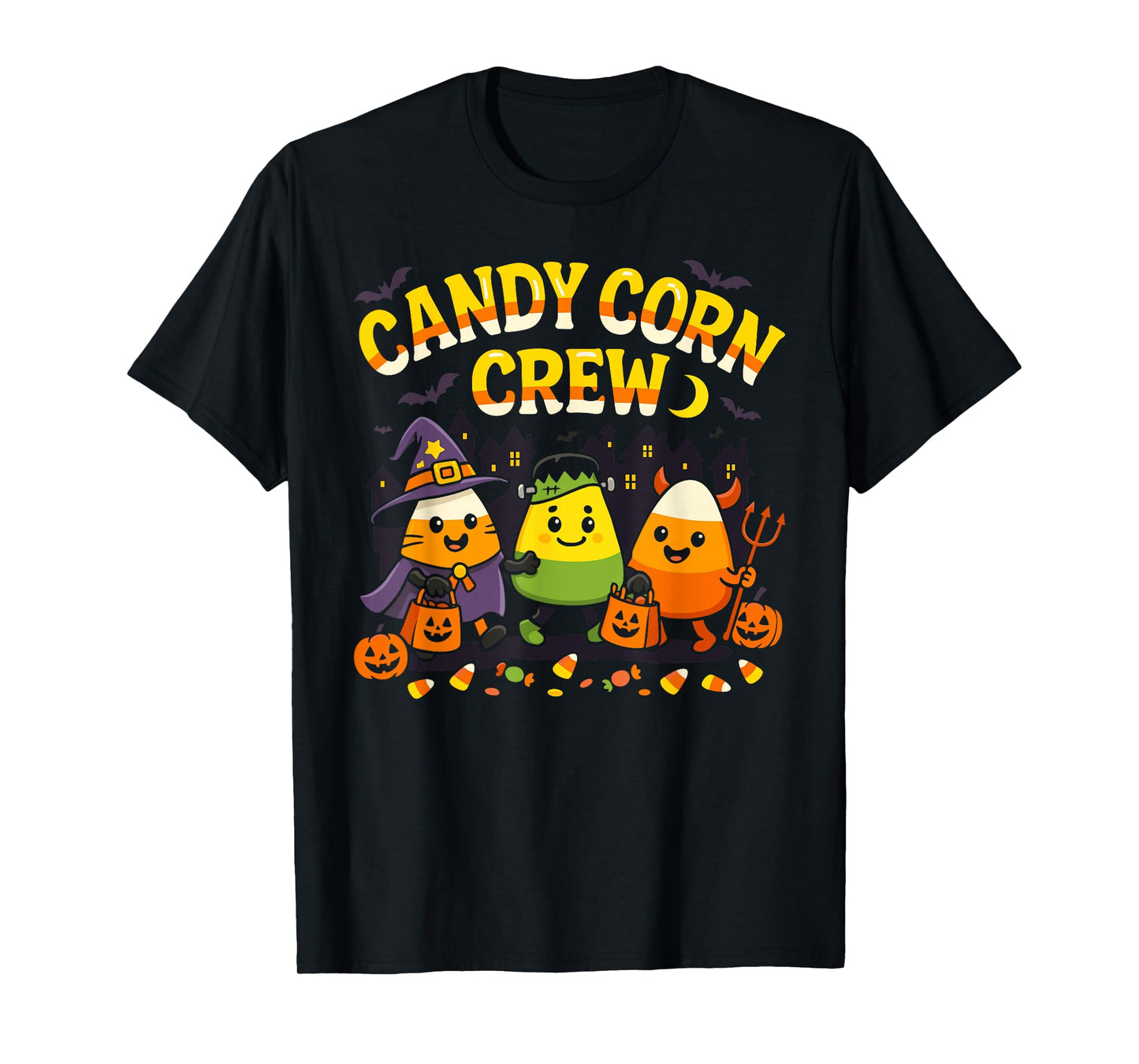Cute Candy Corn Crew Halloween Matching Family T-Shirt