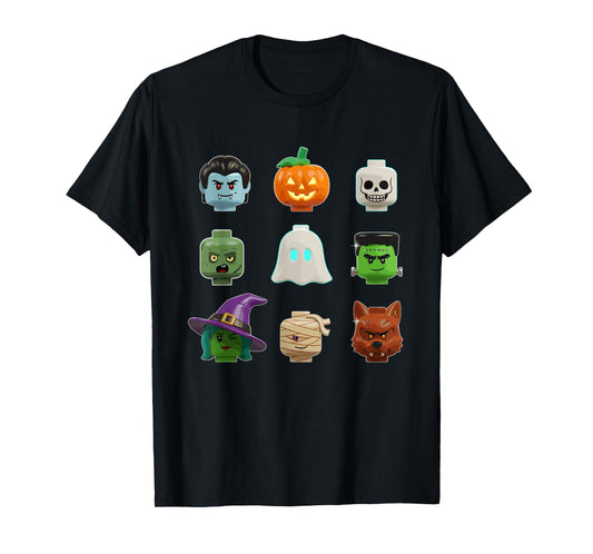 Halloween Building Bricks Costume Funny Matching Family T-Shirt