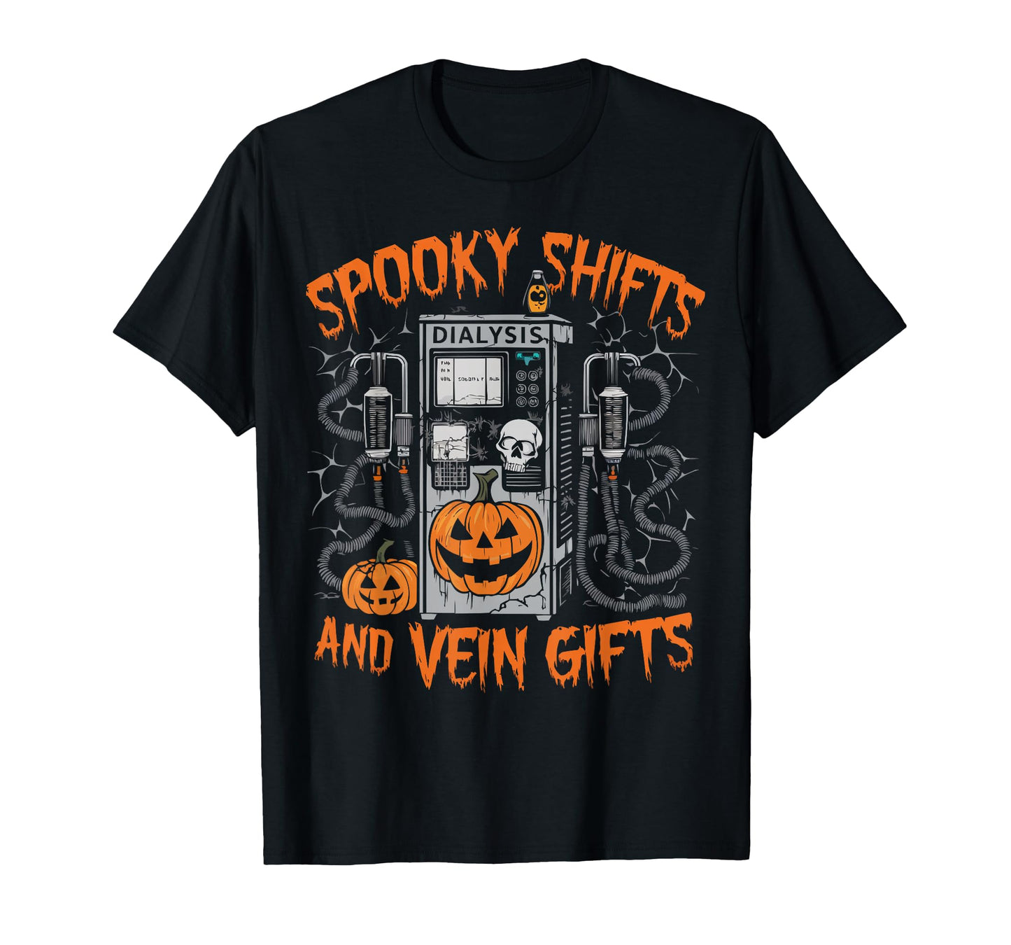 Dialysis Nurse Halloween Spooky Nursing Trick Or Treat T-Shirt