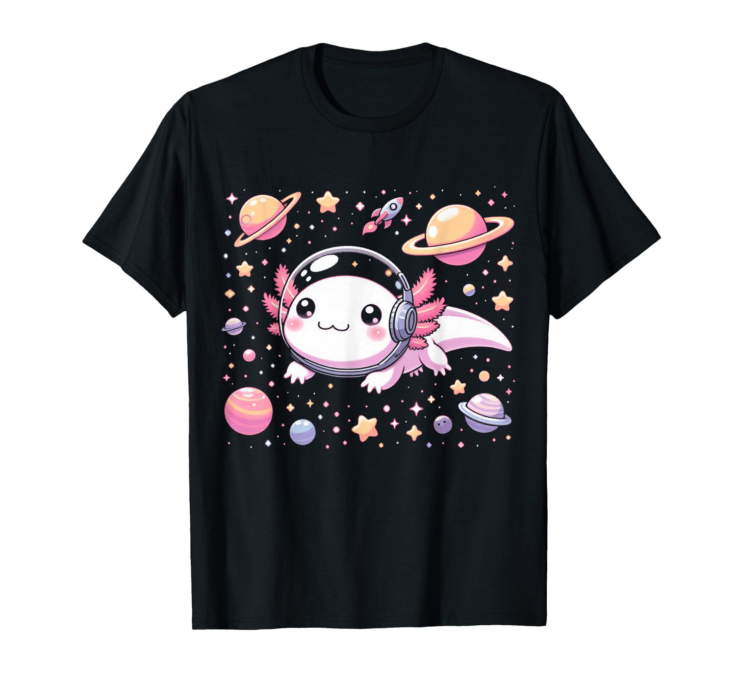 Astrolotl Space Axolotl Tee - Kawaii Japanese Anime Axolotl T-Shirt