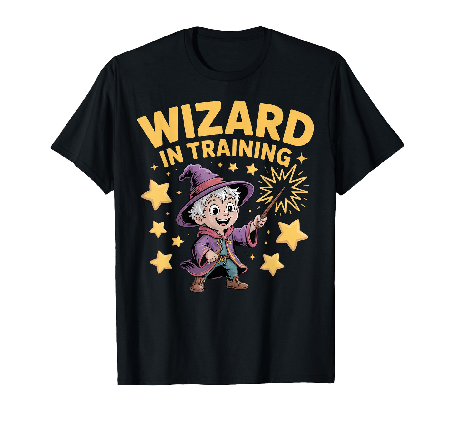 Wizard in Training Cute Apprentice Magic Illustration T-Shirt