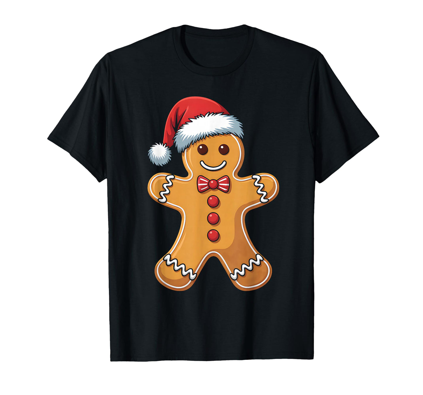 Gingerbread Man Cookie Xmas Santa Hat Christmas Boys Kids T-Shirt