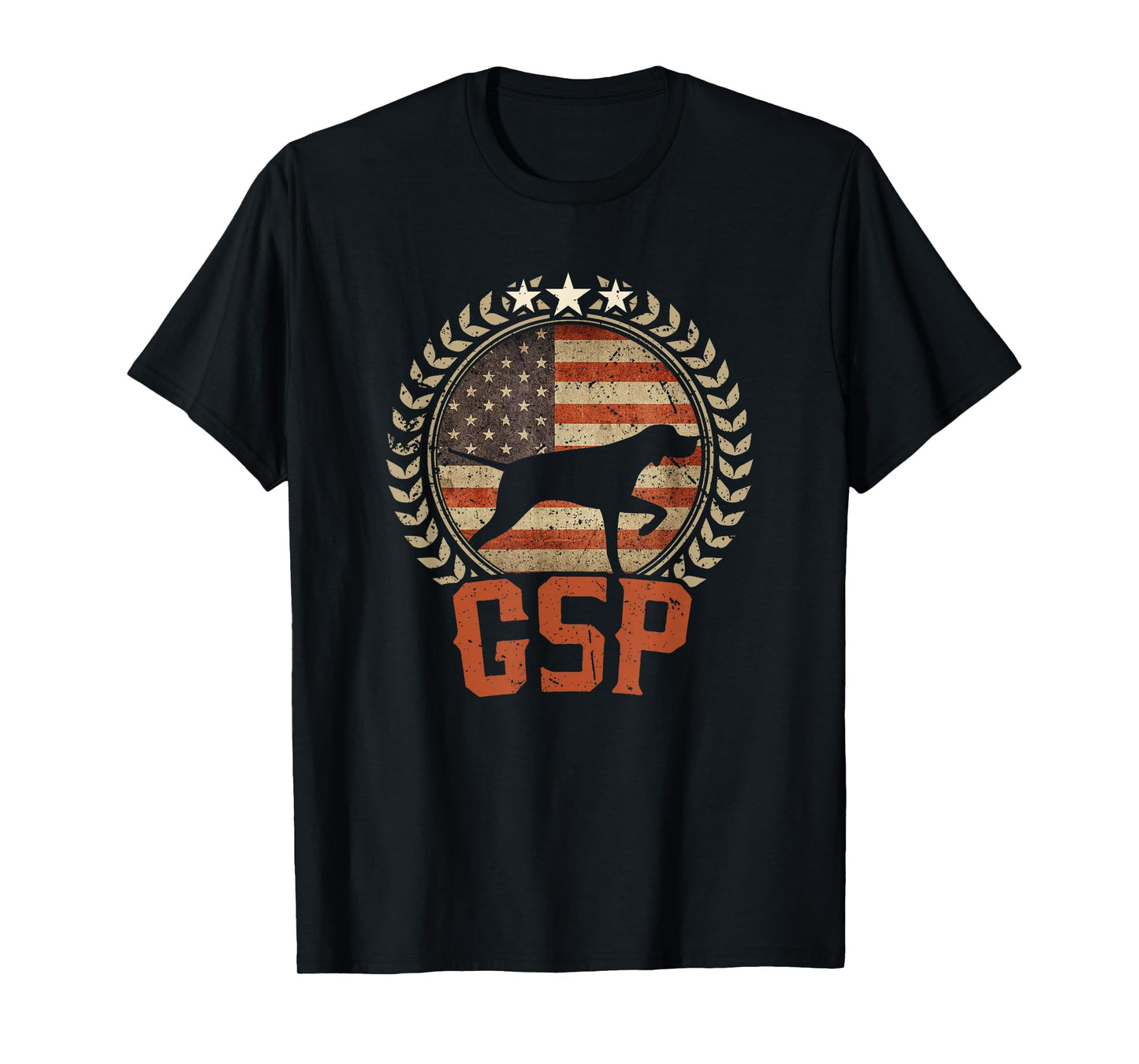 German Shorthaired Pointer American Flag Shirt GSP Patriotic T-Shirt