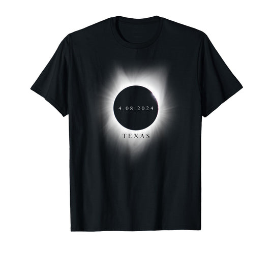 Texas Eclipse T-Shirt 4.08.24 Total Solar Eclipse 2024 Texas T-Shirt