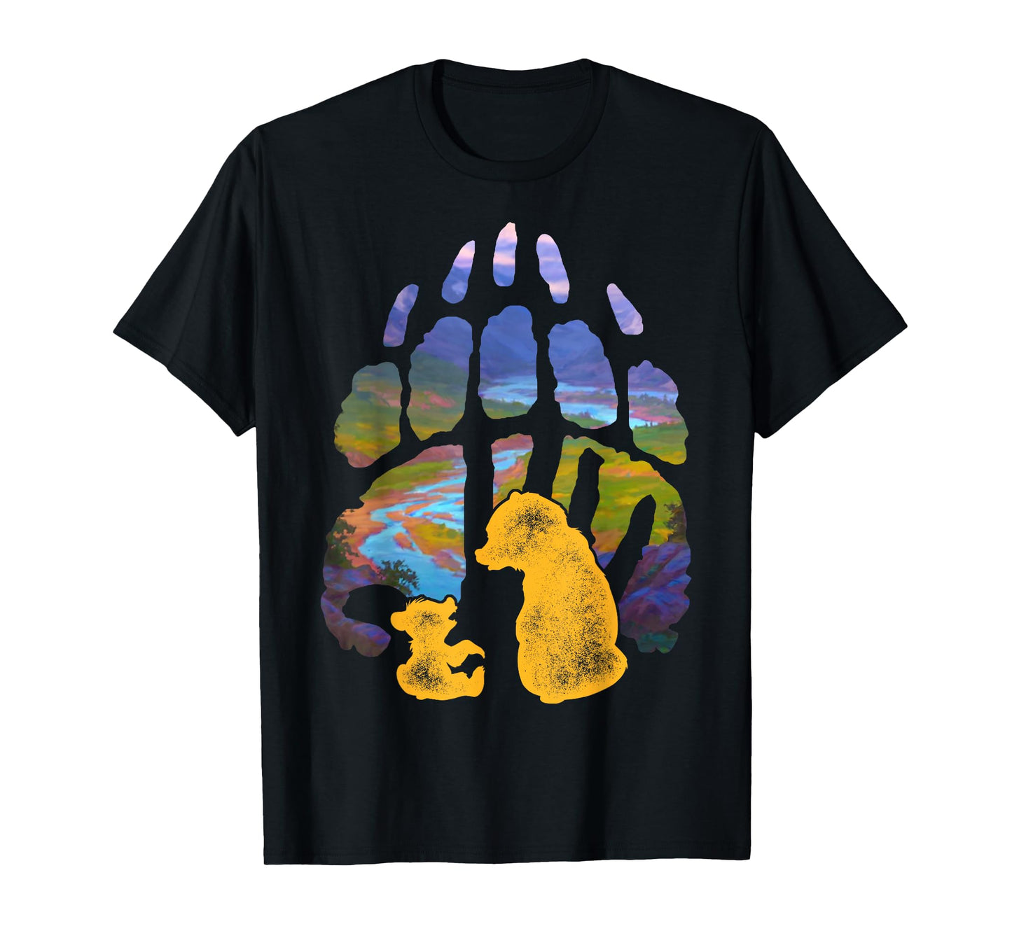 Disney Brother Bear Kenai Koda Paw Silhouette T-Shirt T-Shirt