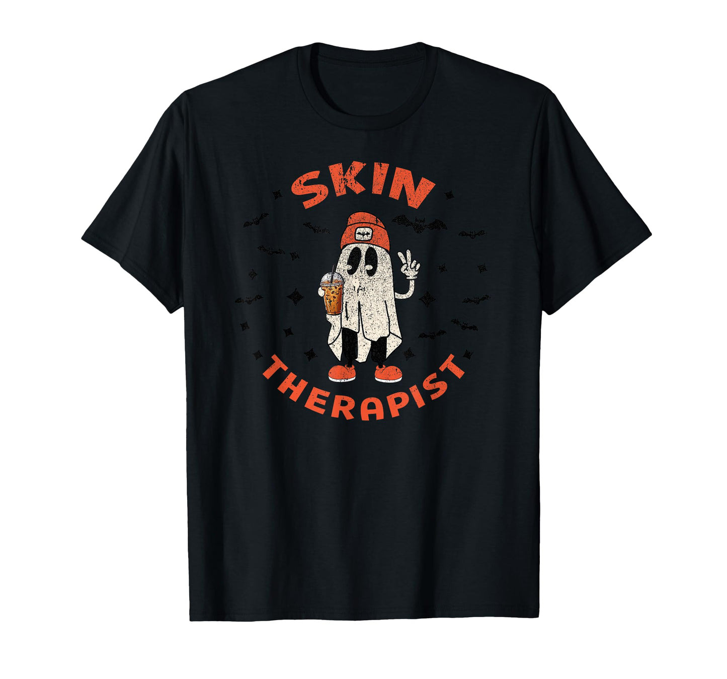 Halloween Esthetician Cosmetology Dermatology Ghost Fall T-Shirt