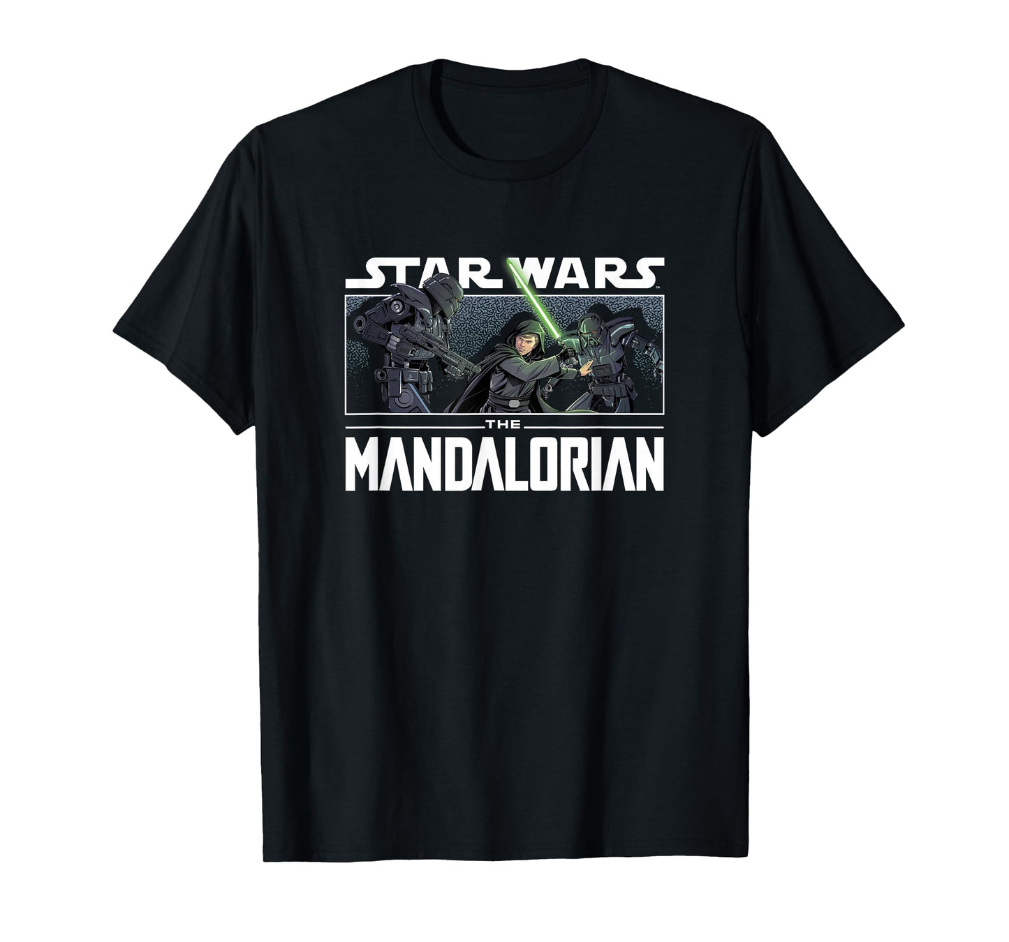 Star Wars: The Mandalorian Luke Skywalker Vs. Dark Troopers T-Shirt