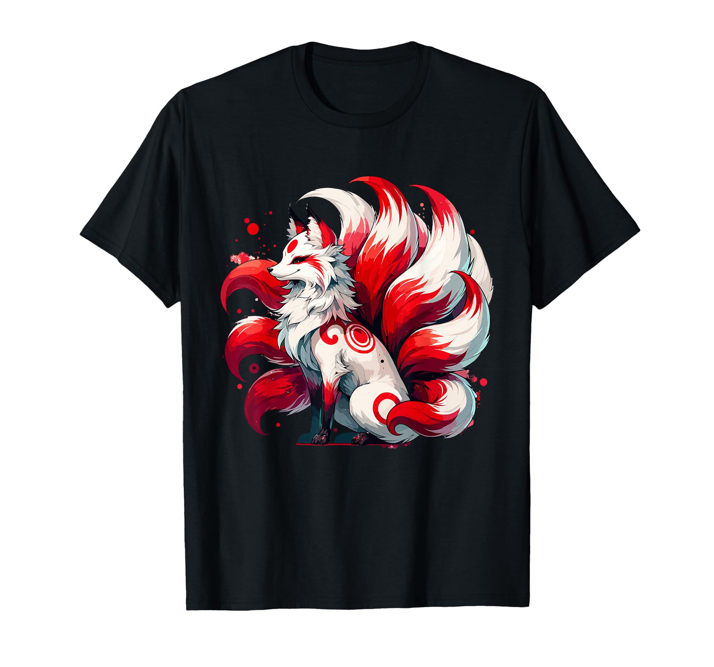Japanese Anime Fox Kitsune Nine Tails T-Shirt