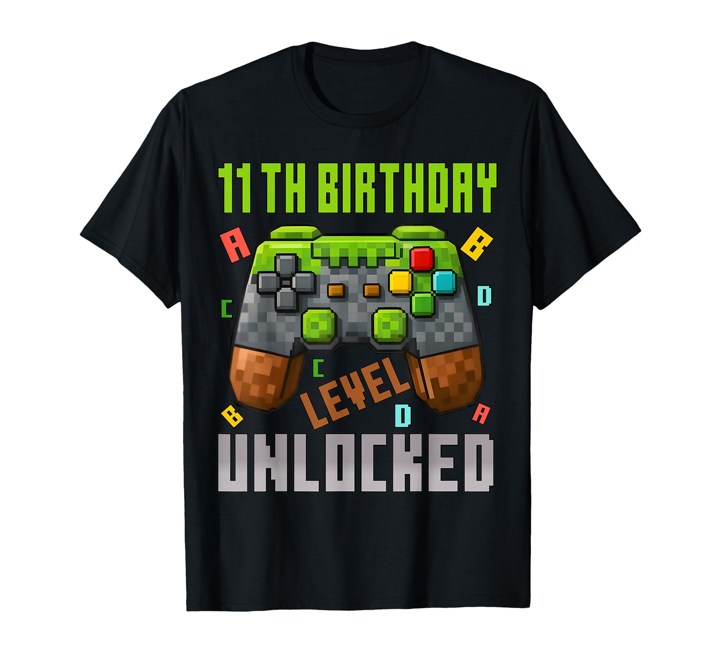 11th Birthday Boy Level 11 Unlocked Birthday Boy 11 Years T-Shirt