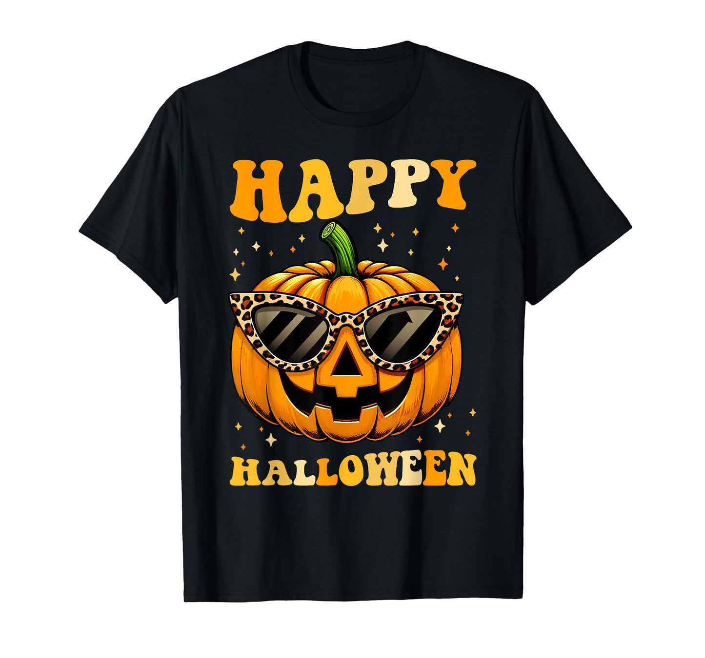 Trick Or Treat Funny Pumpkin Happy Halloween Costume Groovy T-Shirt