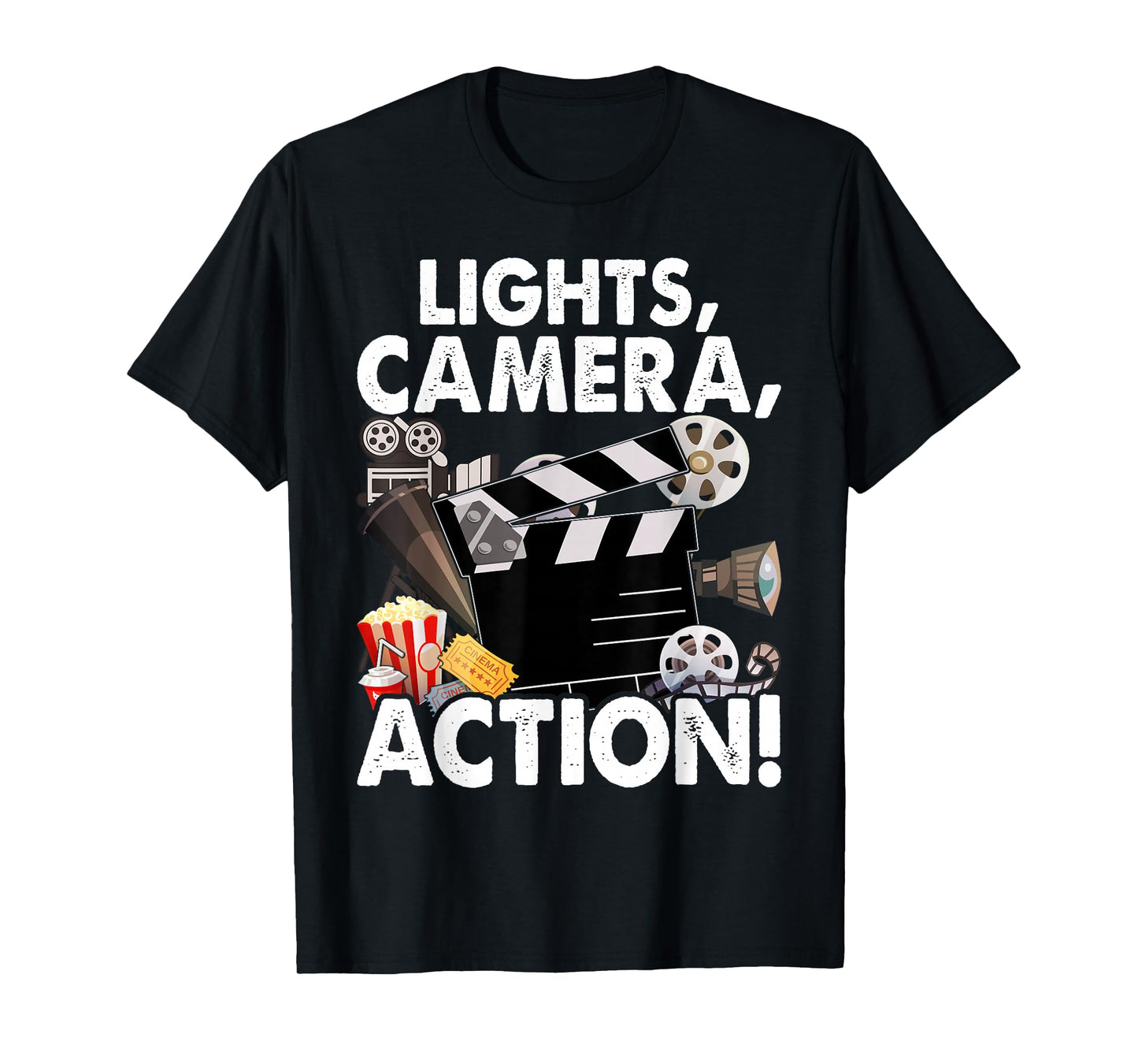 Movie Director Producer Filmmaker Film Lights Camera Action T-Shirt