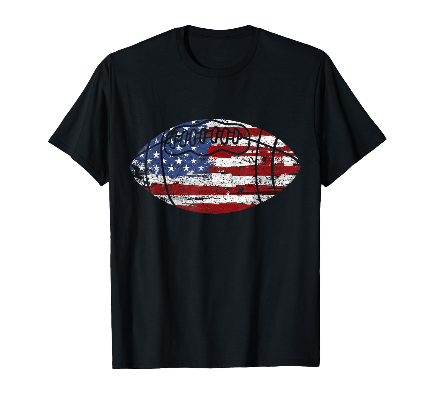 Football USA American Flag Vintage Gift T-Shirt Small