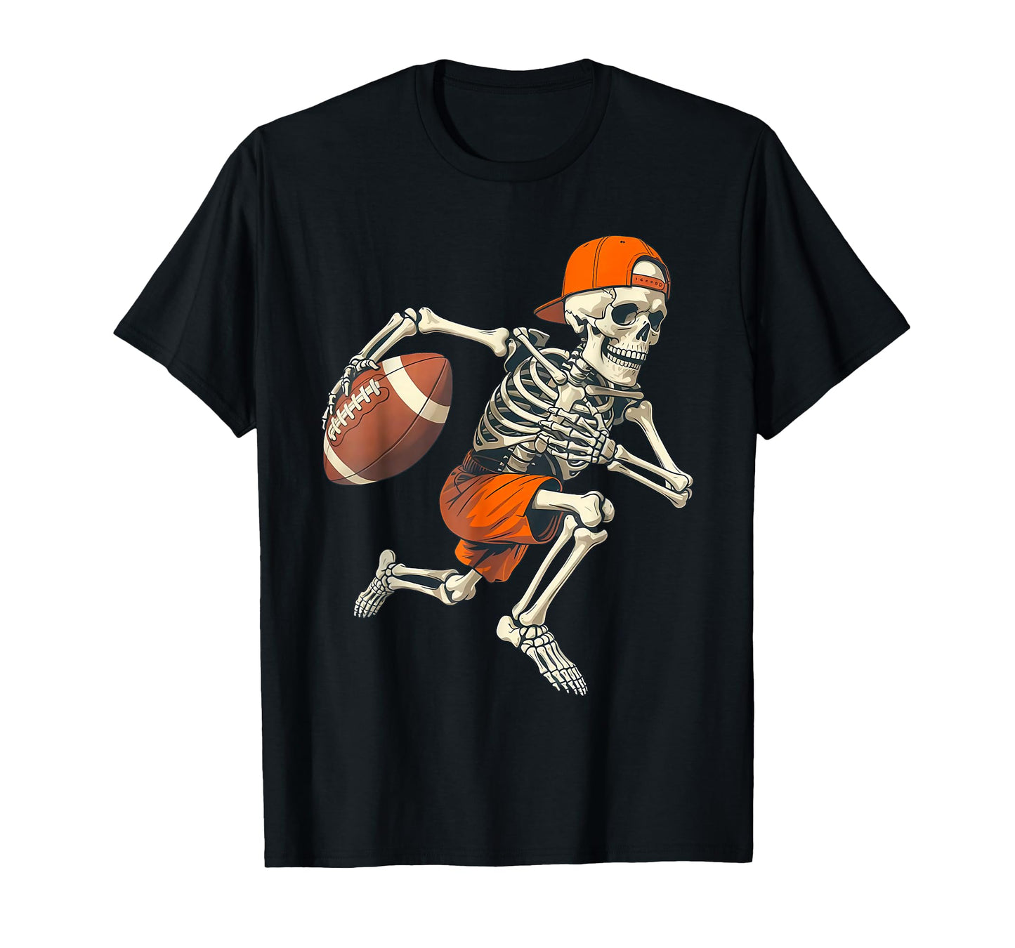 Vintage Skeleton Football Halloween Costume Funny Men Boys T-Shirt