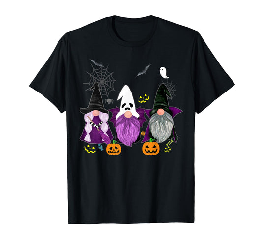 gnomes ghost scary gnome Autumn pumpkin Halloween women men T-Shirt