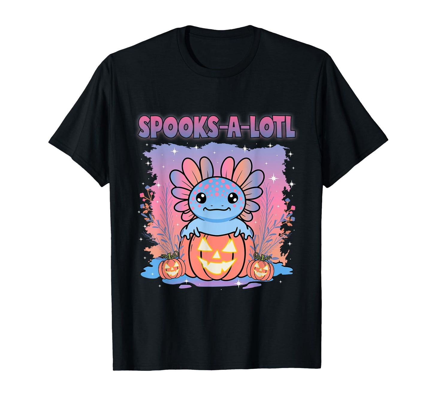 Spooks-A-Lotl Funny Halloween Cute Kawaii Axolotl Costume T-Shirt