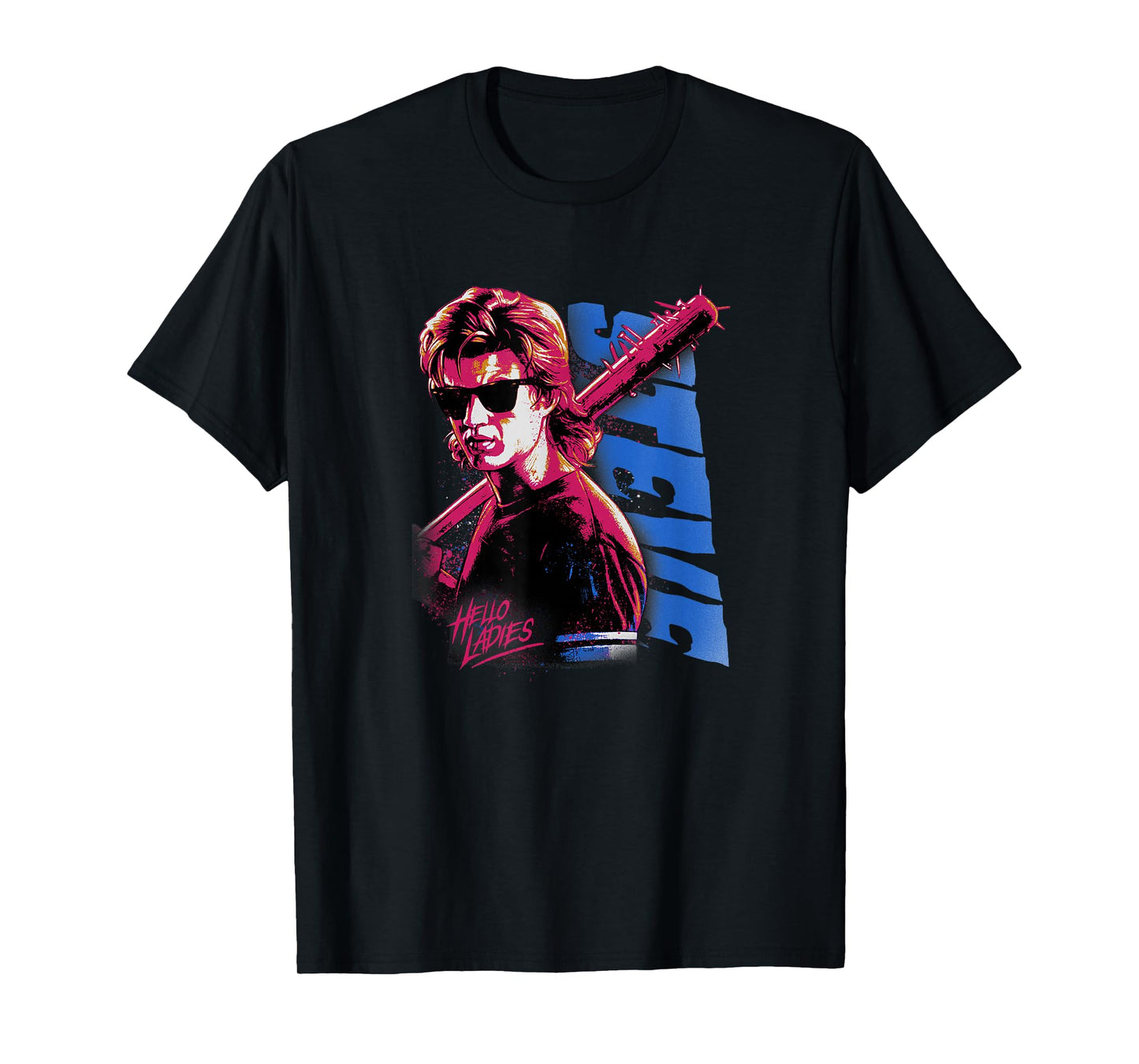 Stranger Things Stevie Splatter Punk Hello Ladies T-Shirt