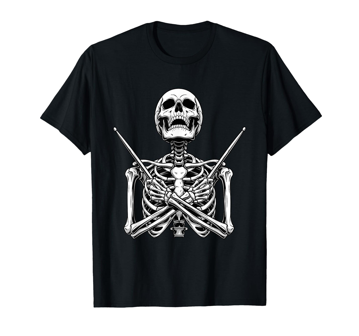 Skeleton Drummer - Spooky Halloween Drumming Lover T-Shirt