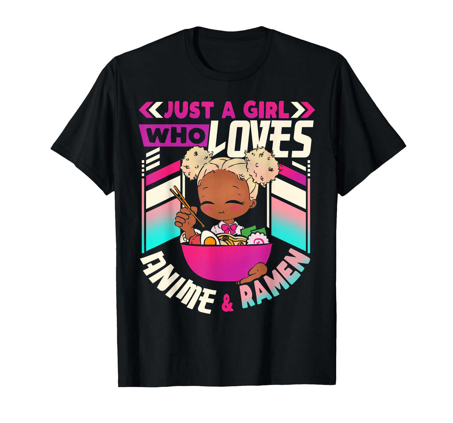 Anime Ramen Black Girl T-Shirt