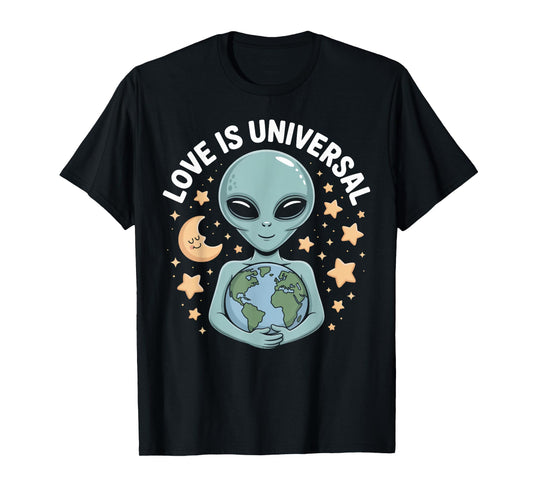 Love Is Universal Alien Earth Hug T-Shirt