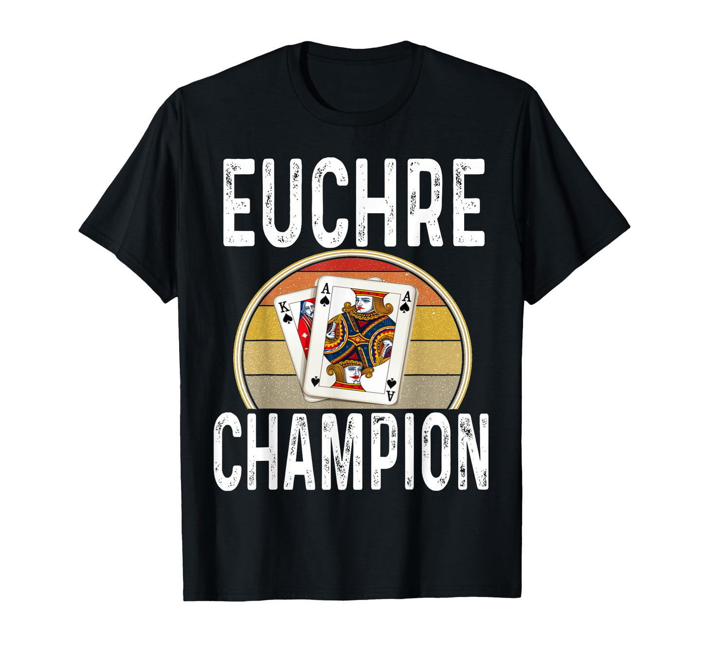 Euchre Champion Game Night Player Card Game Cards Retro T-Shirt