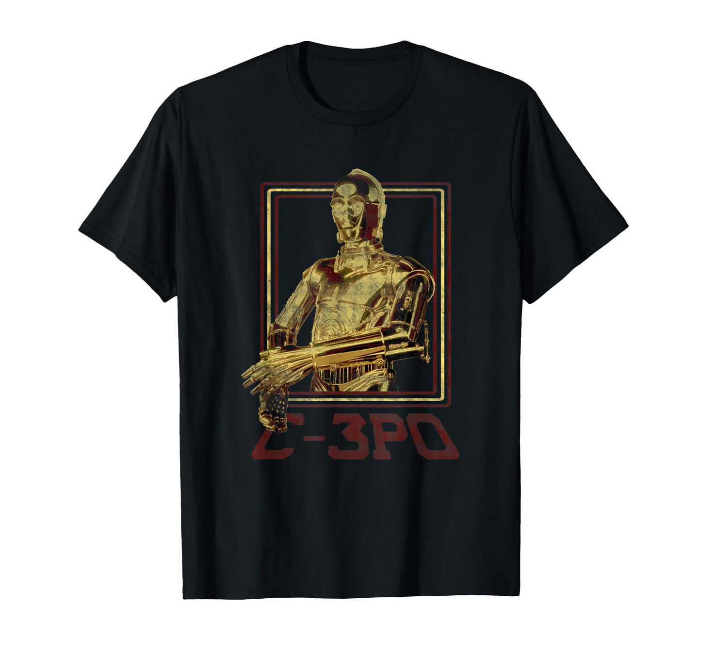 Star Wars Classic C-3PO Vintage Droid Retro Box Portrait T-Shirt