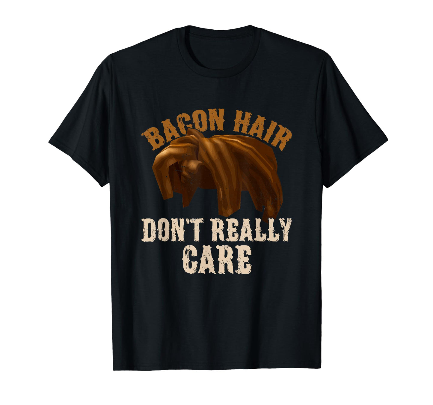 Bacon Hair Don't Really Care For Boy Video Gamers T-Shirt