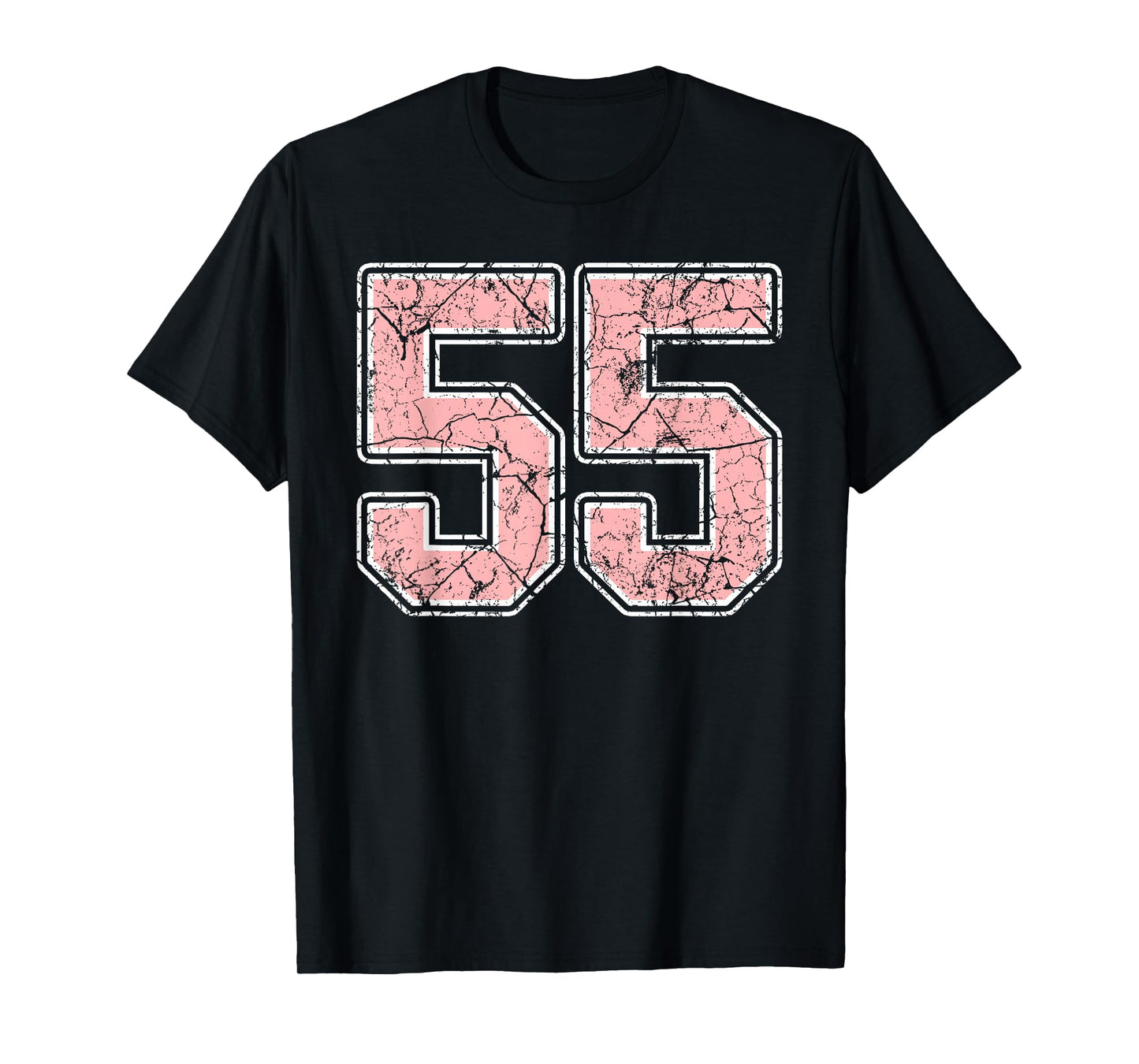 Pink and White Number 55 Jersey Player Uniform #55 Fan T-Shirt