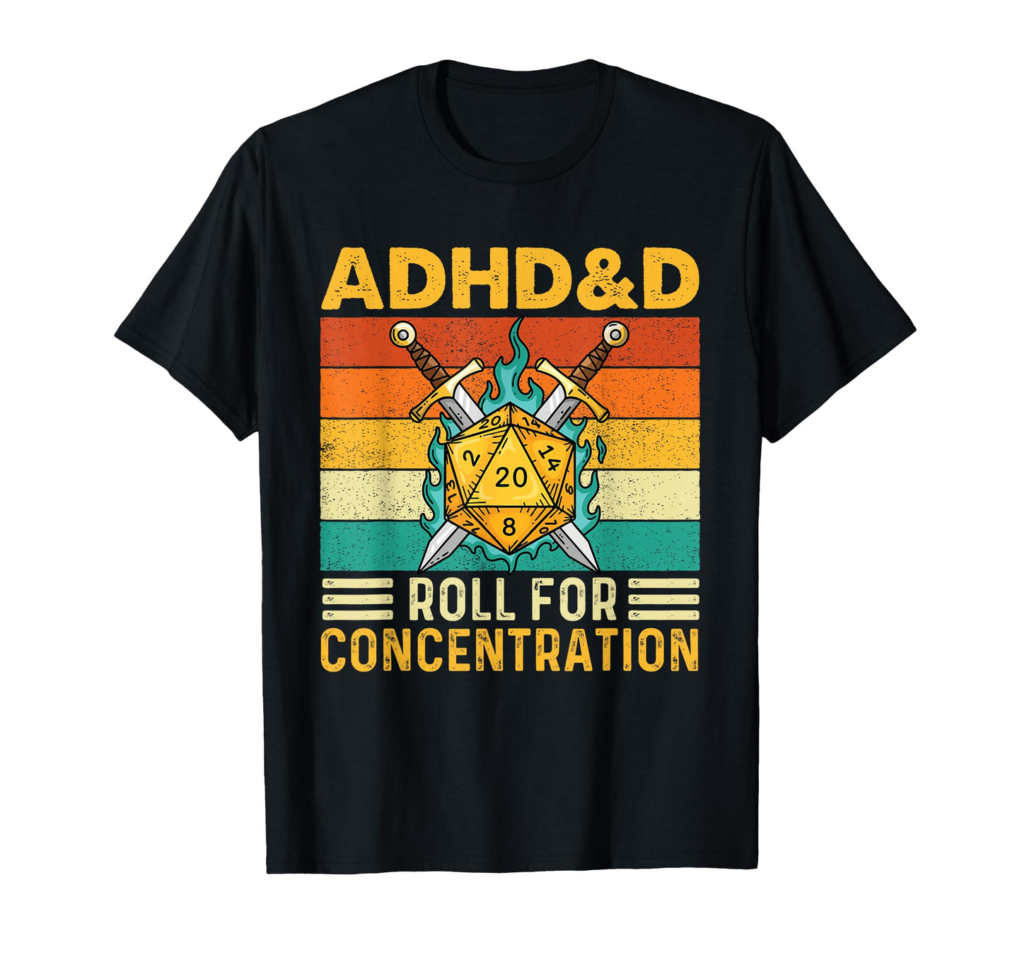 ADHD&D Roll for Concentration - RPG Tabletop Games T-Shirt