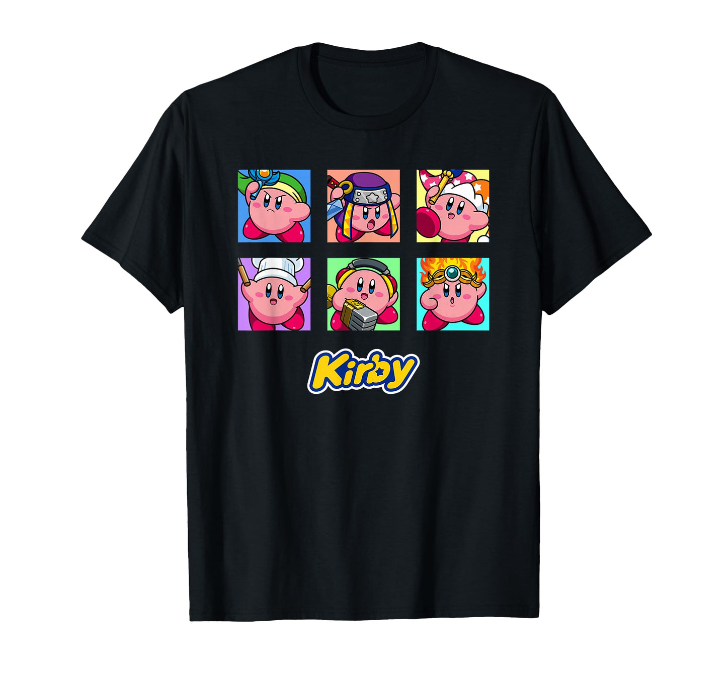 Kirby Selected Abilities Collage Pop Art Full Color T-Shirt