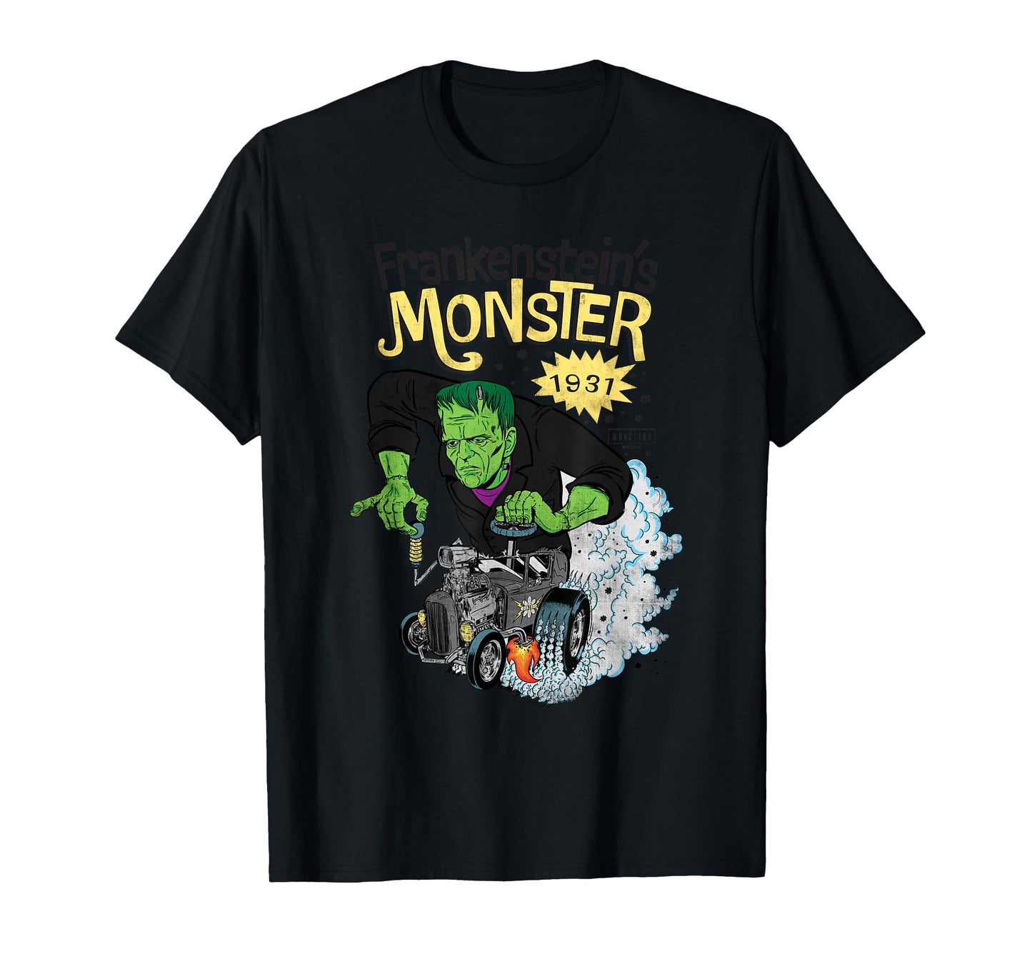 Universal Monsters Frankenstein's Monster Hod Rod T-Shirt