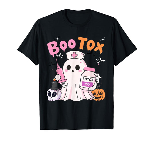 Boo Tox Nurse Ghost Filler Botox Halloween Aesthetic T-Shirt