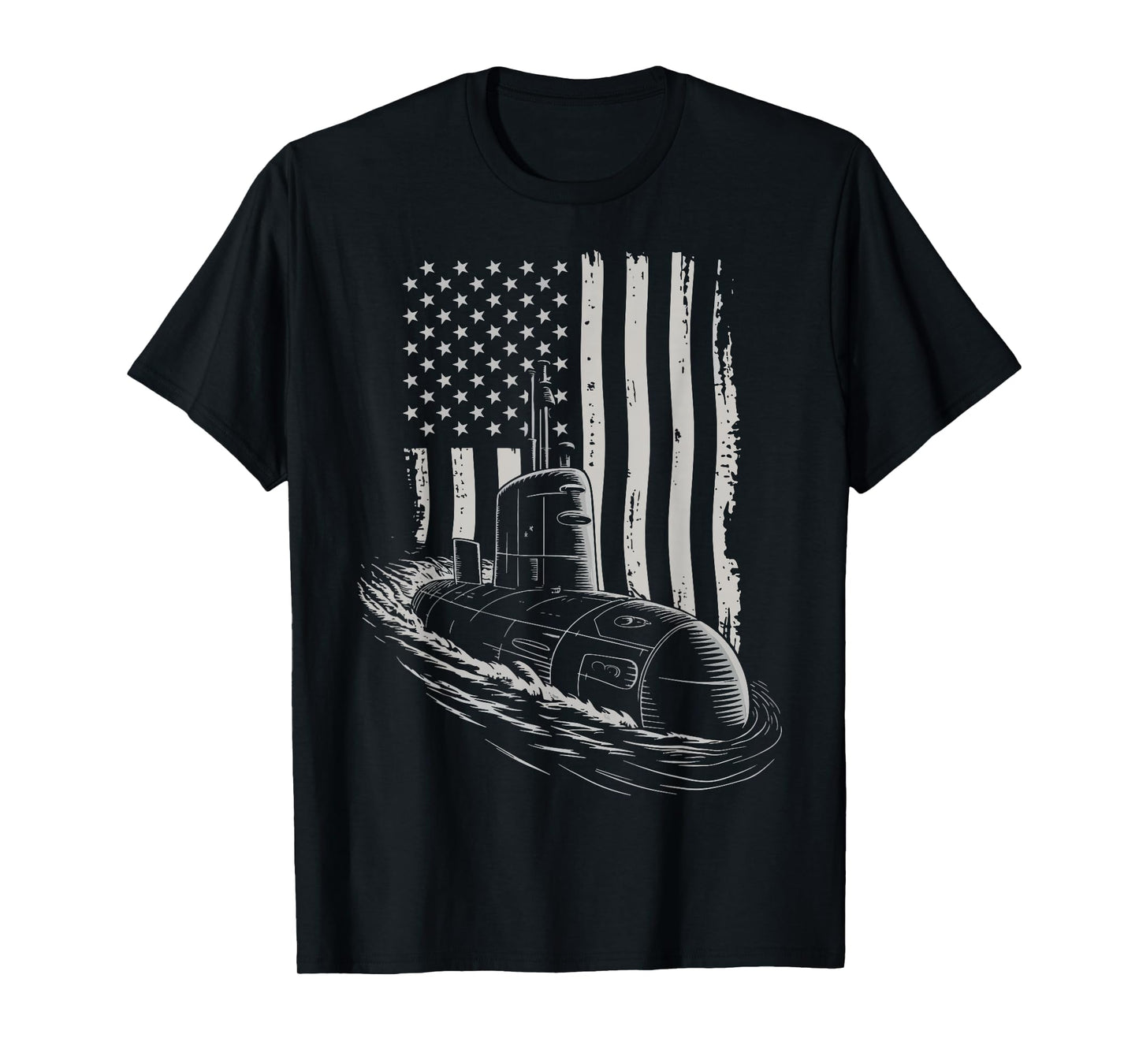 Submarine USA Flag Veteran 4th of July T-Shirt