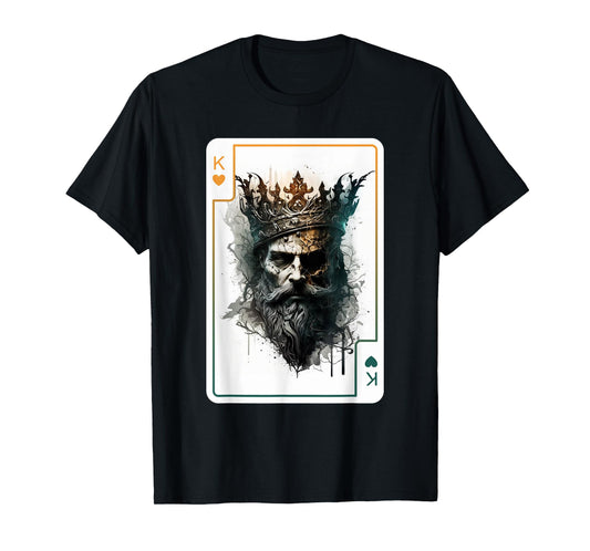 King of Hearts Creepy Card Game Poker Gothic Halloween T-Shirt