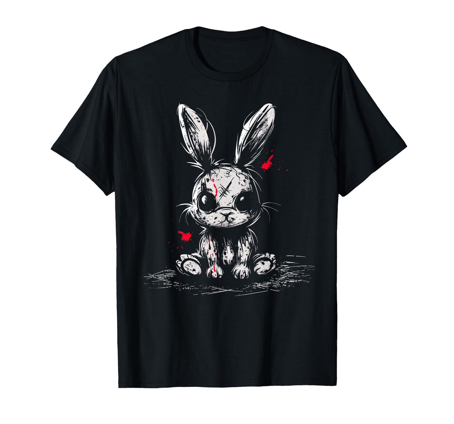 Evil Horror Bunny Rabbit Creepy Cute Alt Goth Grunge Demon T-Shirt