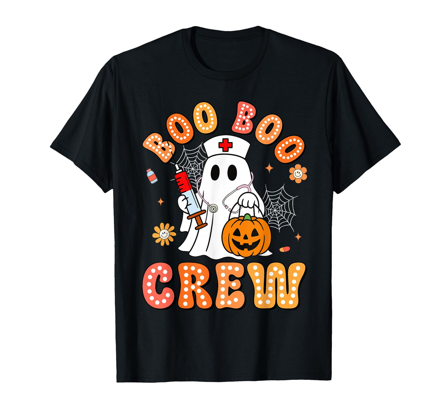Boo Boo Crew Nurse Funny Halloween Ghost Nurse Girl Women T-Shirt