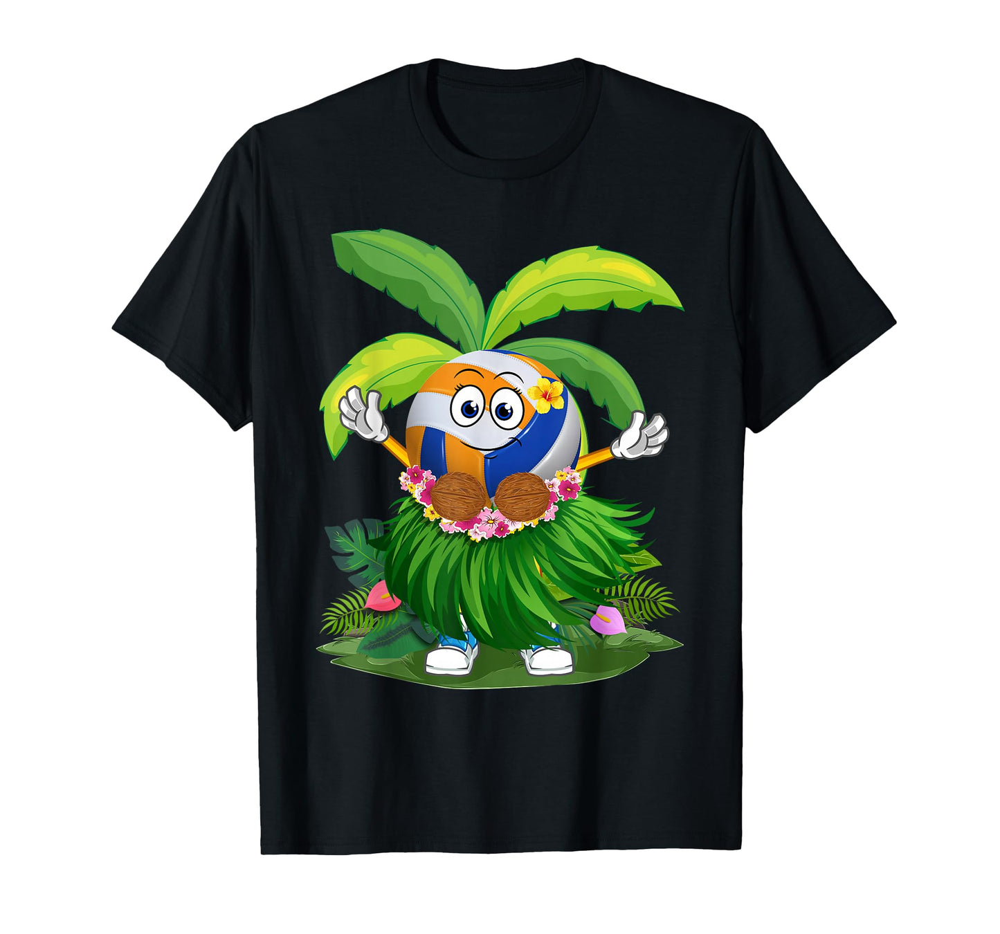 Cute Hawaiian Volleyball Ball Tropical Beach Summer Vacation T-Shirt