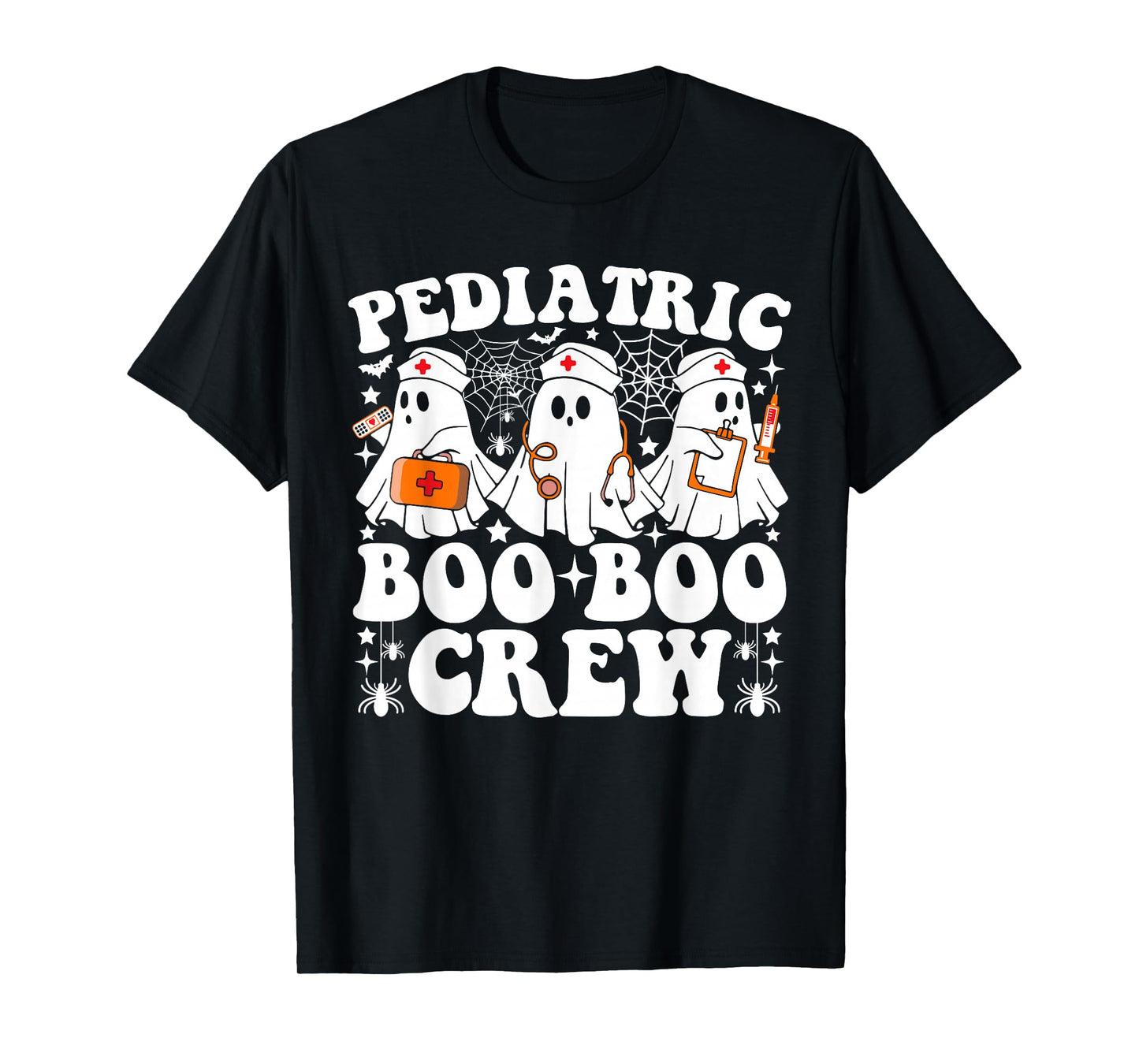 Pediatric Boo Boo Crew Nurse Funny Ghost Halloween Nurse T-Shirt