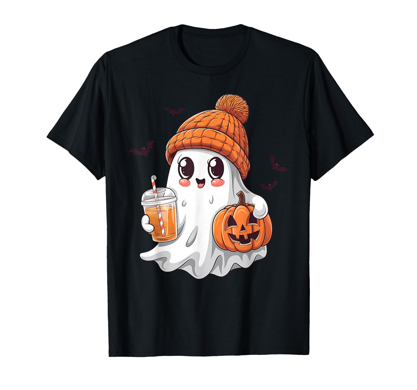 Cute Ghost Halloween Bruh Girls Women Kids T-Shirt