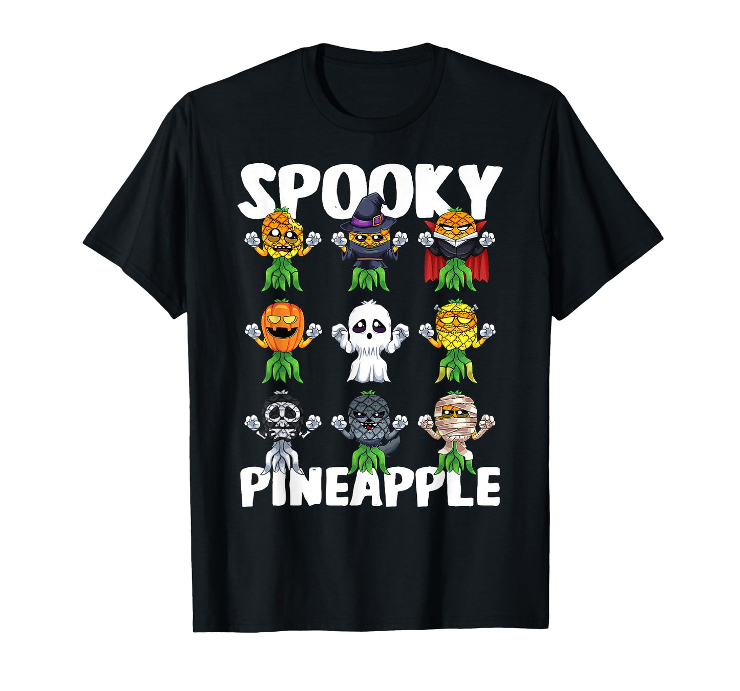 Spooky Pineapple Halloween Swinger Upside Down Pineapple T-Shirt