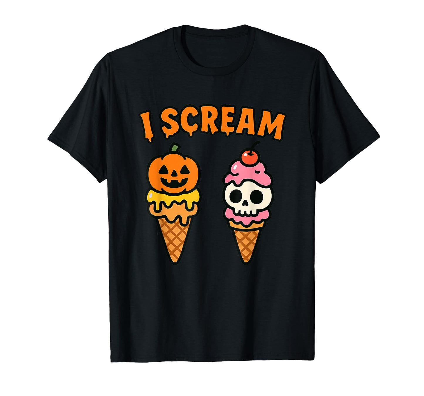 I Scream Ice Cream Ghost Halloween Costume T-Shirt