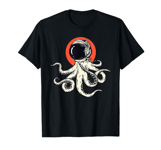 Funny Octopus Alien Gift Outer Space UFO Mars Scifi Mens T-Shirt