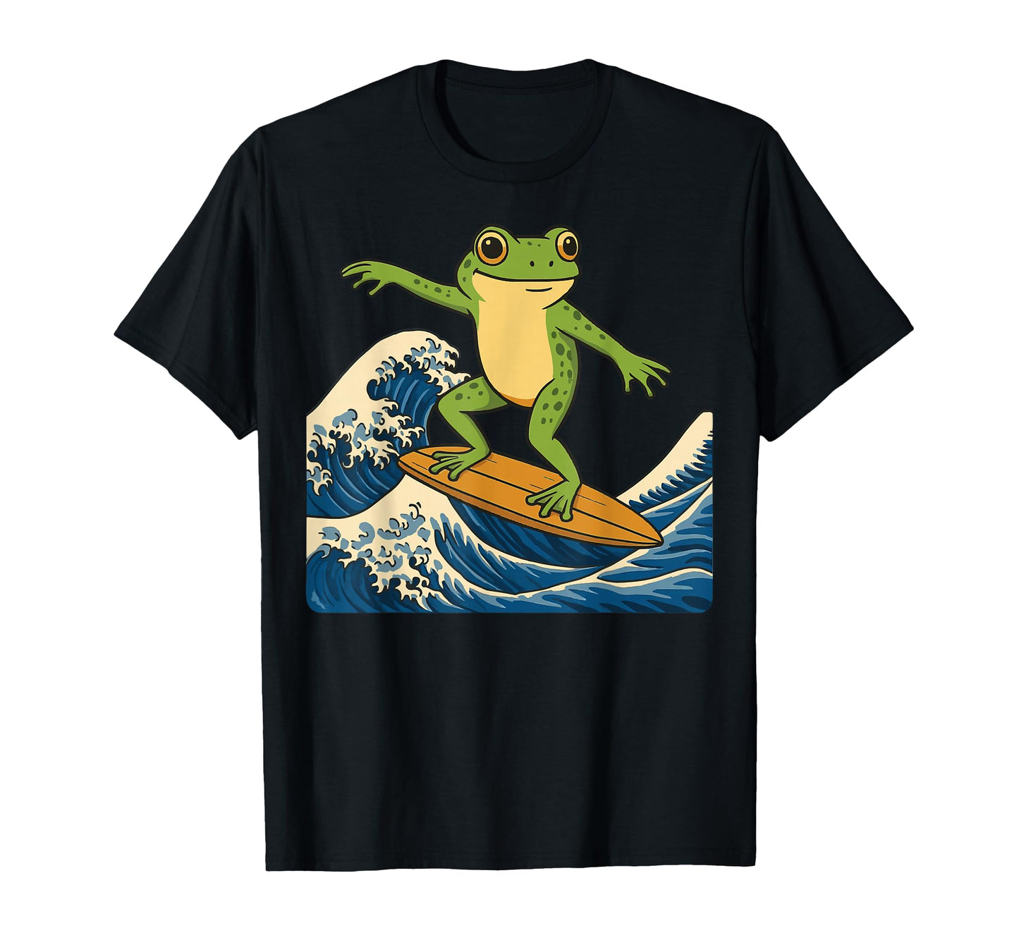 Frog Surfing Japanese T-Shirt