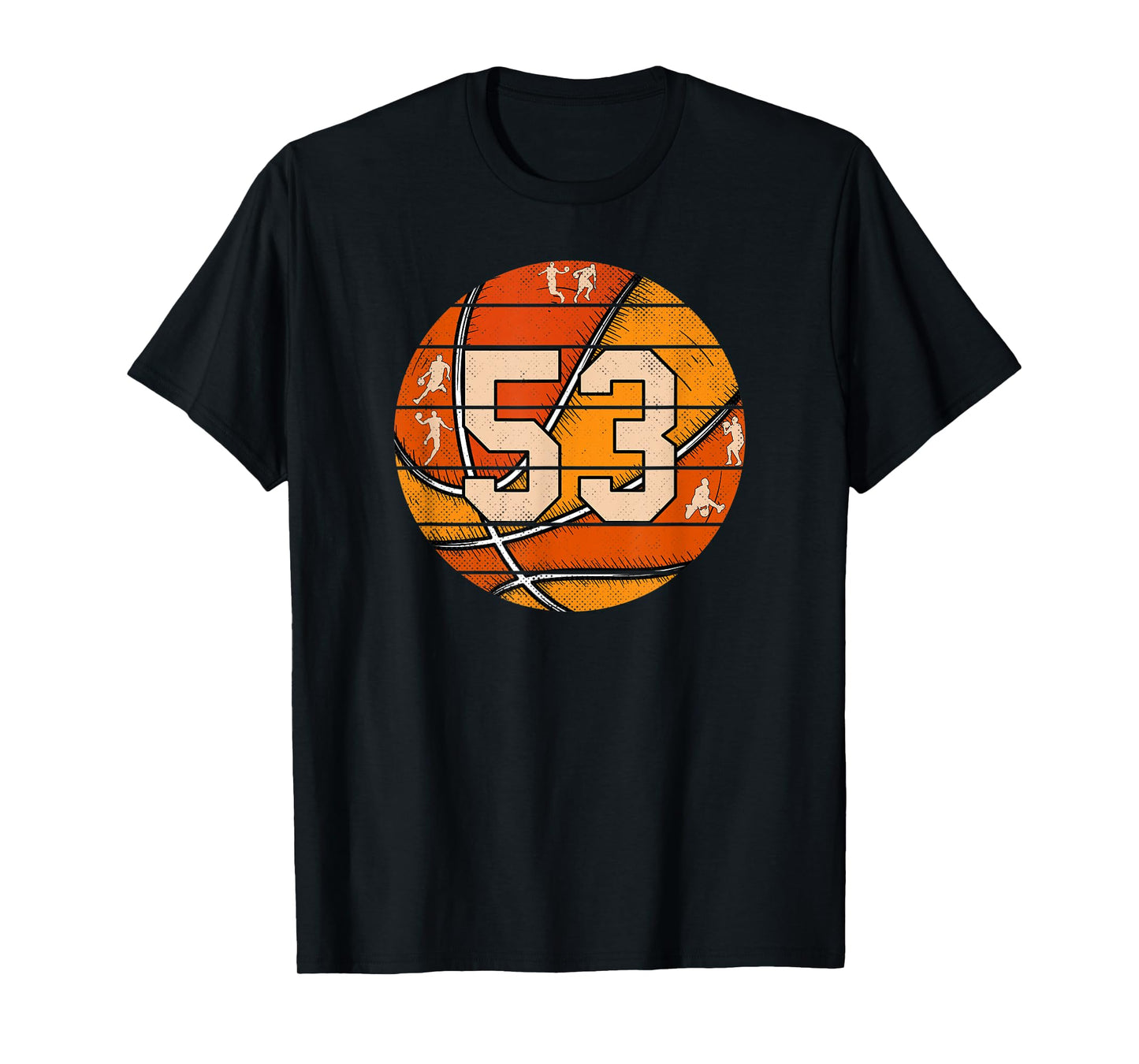 Basketball Number #53 Jersey Love Basketball Player Vintage T-Shirt