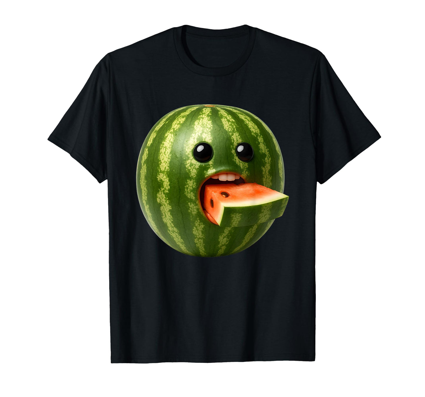 Niche Fruits Funny Watermelon Monster Brainrot Surreal T-Shirt