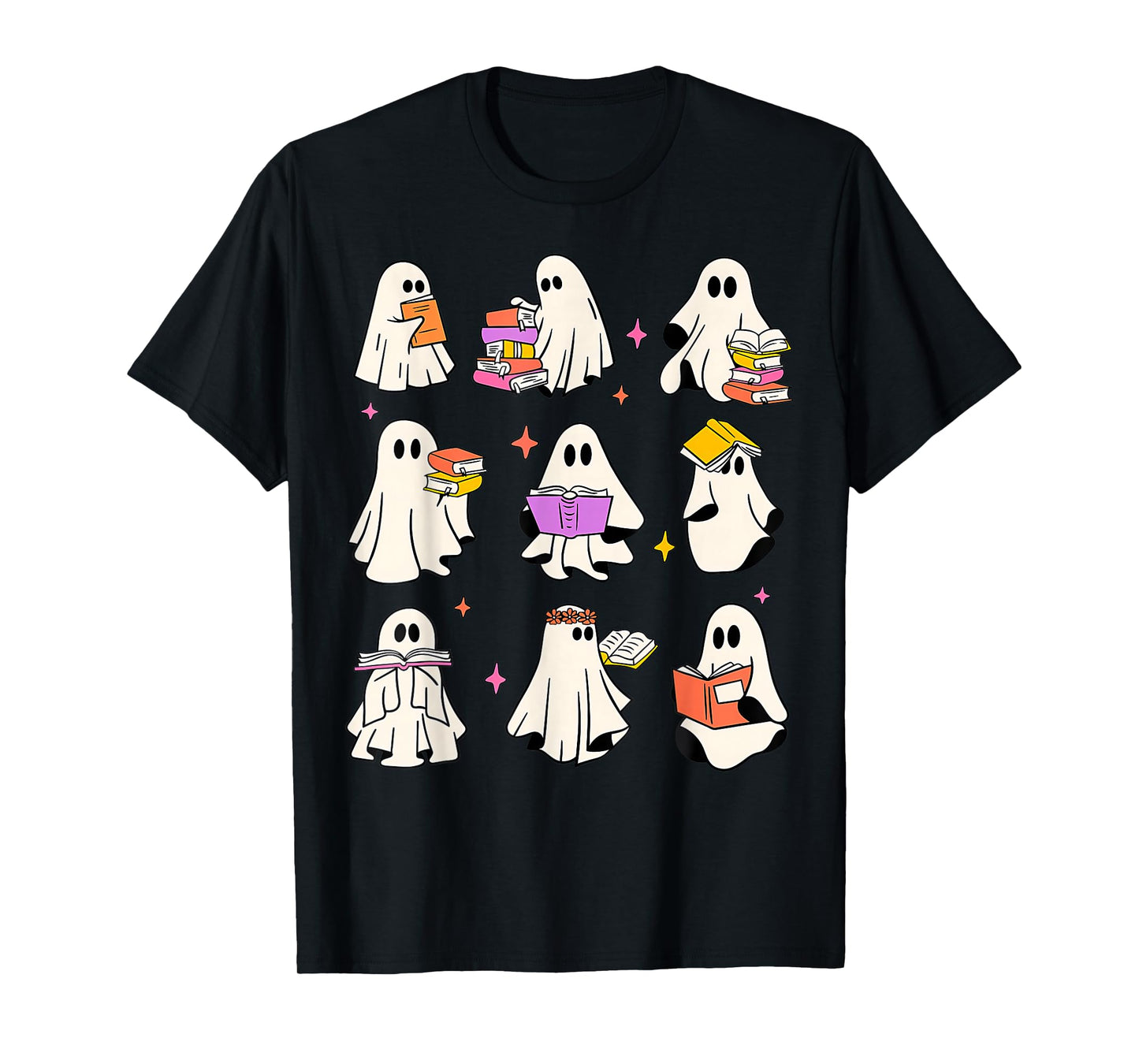 Read More Books Spooky Teacher Halloween Ghost Reading Book T-Shirt