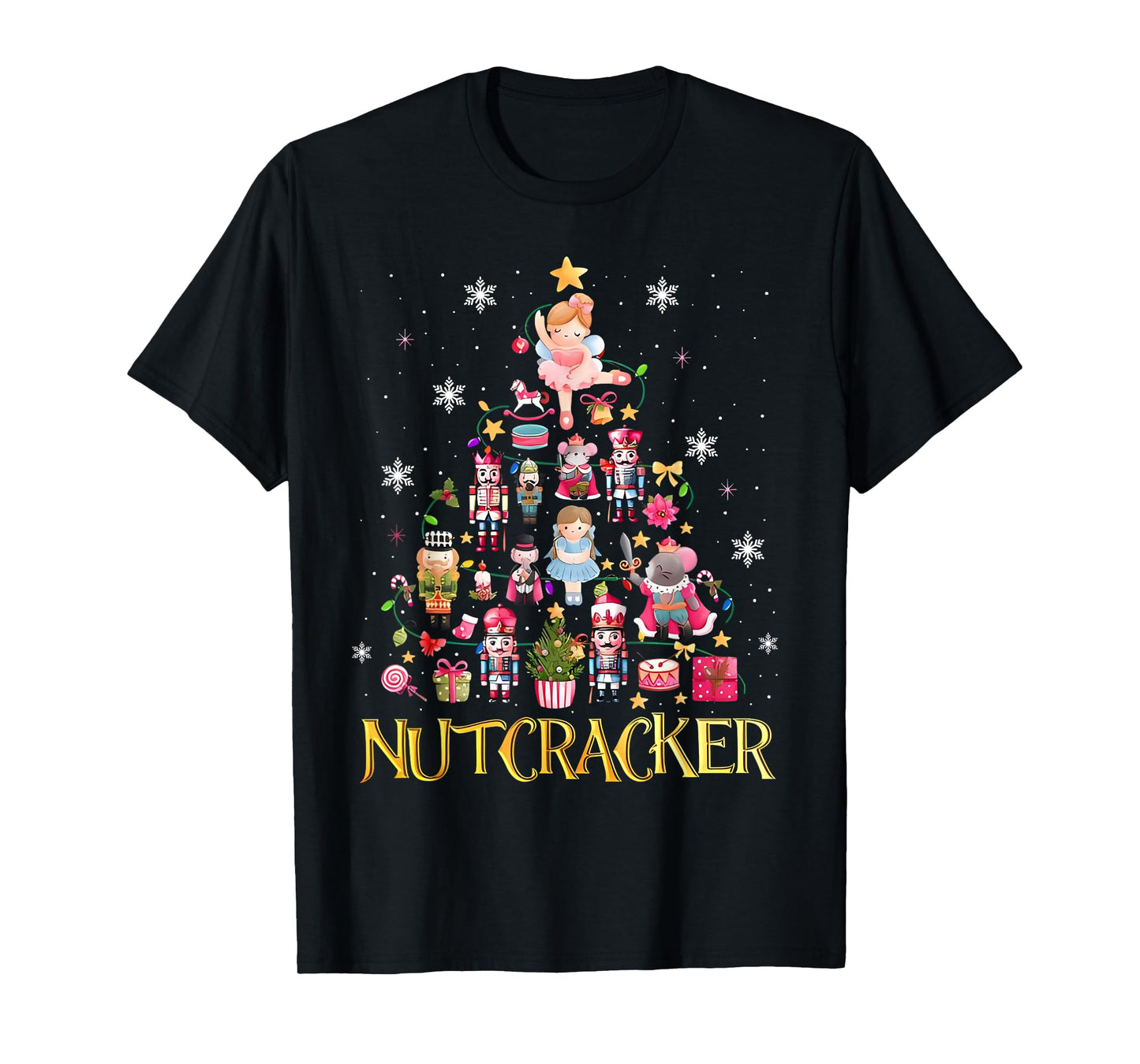 Nutcracker Christmas Tree Ballet Dance Women Kids Girl T-Shirt