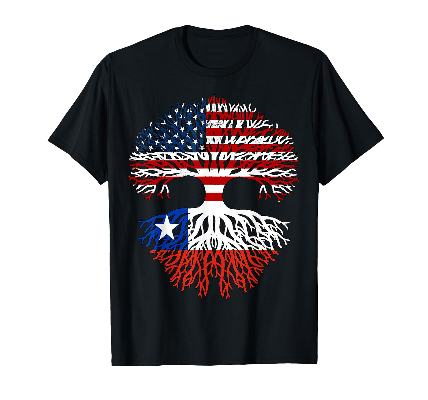 Proud Chilean American I Love USA Chile US Flag Tree Graphic T-Shirt