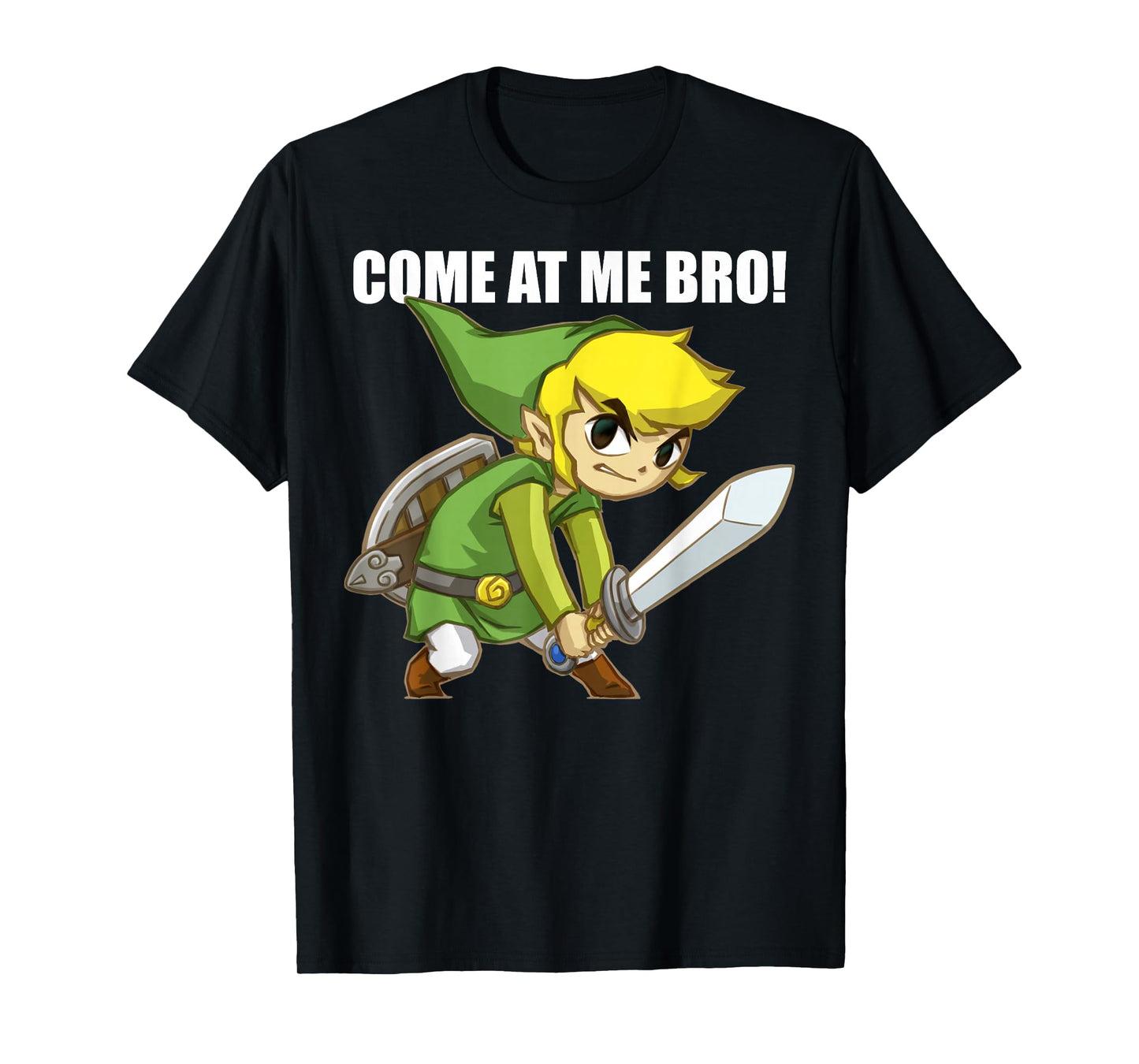 Legend Of Zelda Come At Me Bro! Link Action Pose T-Shirt