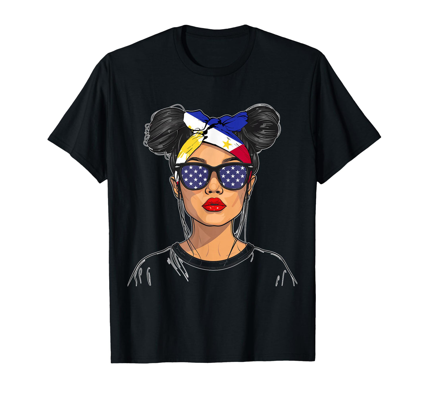 Philippines Flag Outfit for Woman American Souvenir Filipina T-Shirt